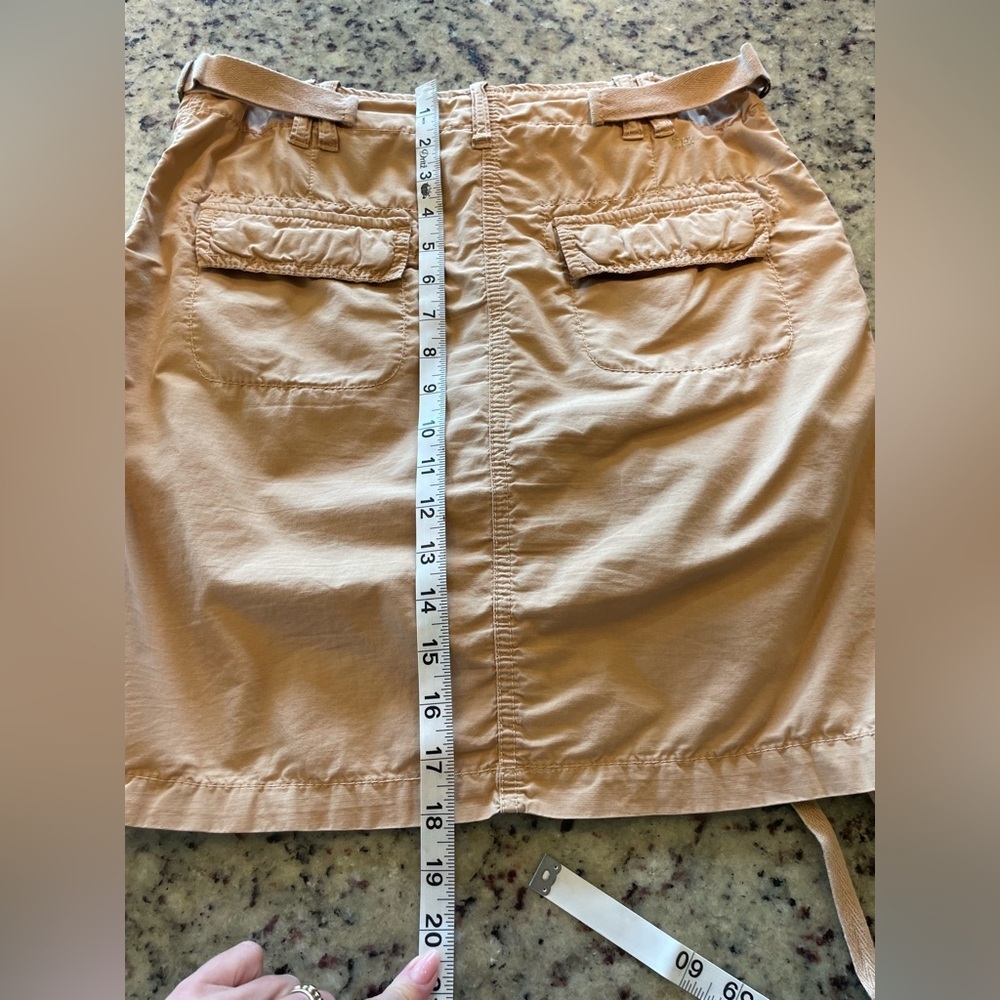 Pristine vintage rare Y2K 100% cotton, Tommy Hilfiger khaki cargo skirt SZ 2 - Picture 5 of 8
